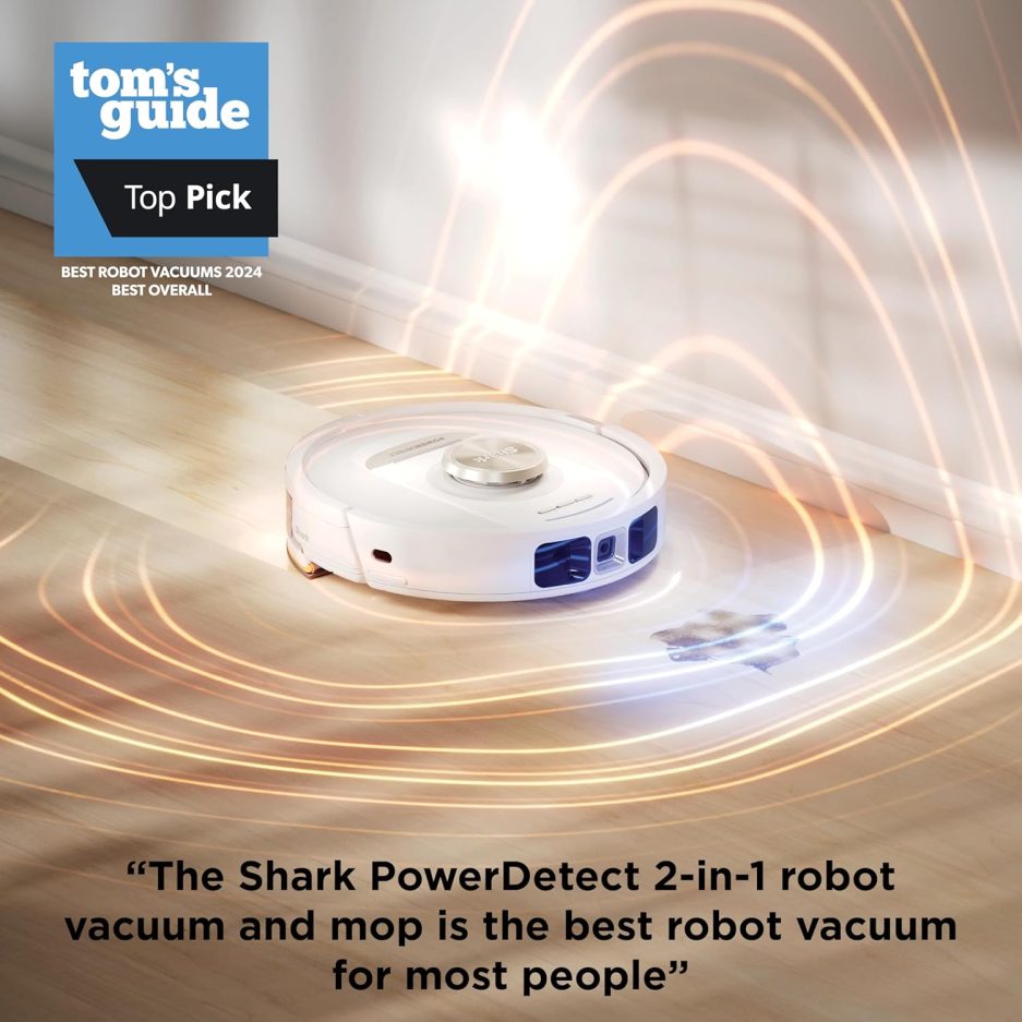 Shark Robot Vacuum & Mop Combo, PowerDetect NeverTouch Pro,Self-Emptying,Self-Refill with Self-Clean Pad Wash & Dry, 60-Day Debris Capacity,30-Day Refill Tank, 5PowerDetect Technologies,White,AV2800ZE - Image 14